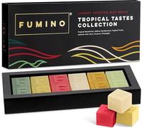 Wax Melts Fumino Fresh Handmade Luxury Strong Scented Multipack Tropical Tastes Bundle 12 Cubes 6 Fragrances with Beeswax and Coconut Oil