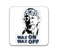 Wax On Wax Off - Mr Miyaki Pack of 10 Square Stickers - 55mm x 55mm