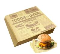 Wax Paper Sheets - Paper | Grease-Proof Sandwich Papers, Food Baskets, Food Papers Sheets for Breads Sandwiches Pizza Burgers Hot Dogs, Foods Basket Liners, Tray Liners, Pastries & Bakery