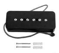 Wax Potted P90 Single Coil Pickup Reduces Noise Hum for Live Stage Performance Black(Black Guitar Neck)