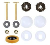 Wax Ring Toilet Installation Kit with Brass Bolts Designed for Leak Prevention Fits 3 Inch and 4 Inch Waste Lines Suitable for Multiple Toilet Types
