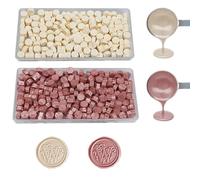 Wax Seal Beads, ANBOSE 200 PCS Milk White and 200 PCS Rose Gold Sealing Wax Beads for Wax Seal, Sealing Beads for Making Party Invitations