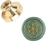 Wax Seal Brass Head - Metatron's Cube, Flower of Life, Seed of Life - Seal Stamp without Handle for DIY, Invitations, Bullet Journal, Rituals (Seed of Life)