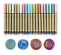 Wax Seal Pen Kit, ANBOSE 20 Colors Metallic Color Marker for Decorating Wax Seas, Premium Metallic Pen for Wedding Envelope