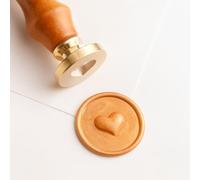 Wax Seal Stamp 25mm 3D Heart Design with Wooden Handle, Vintage Wax Seal Kit for Wedding Invitations, Envelopes, Gift Wrapping, Scrapbooking, Card Making, DIY Crafts, Valentine’s Day Decoration