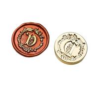 Wax Seal Stamp 2pcs A-Z Seal Kit Sealing Wax for Stamp Head Letter Retro for Wedding Logo for Print Set Craft Soaps(Color-V)