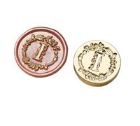Wax Seal Stamp 2pcs A-Z Seal Kit Sealing Wax for Stamp Head Letter Retro for Wedding Logo for Print Set Craft Soaps(Color-I)