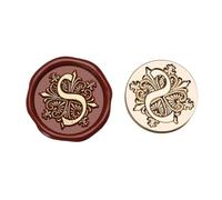 Wax Seal Stamp 2pcs A-Z Sealing Wax for Letter Retro Seal Kit Stamps Logo for Scrapbooking Print Set Wedding Craft Soaps(Color-S)