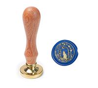 Wax Seal Stamp, ANBOSE Animal Sealing Wax Stamp with Removable Brass Head Wooden Handle, Moon Star Cat Wax Sealing Stamp for Envelope Sealing Wax