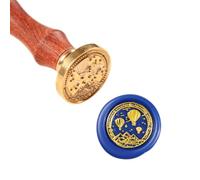 Wax Seal Stamp Kit Balloon Sealing Wax Stamps,30mm/1.18'' Vintage Wax Wrap Seals with Hot Air Balloon,Personalized Starry Sky Mountain Stamp Pattern Ice Stamp for Invitations Gift Cards
