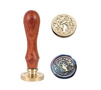 Wax Seal Stamp Set, PORXFLY 6 PCS Animal Wax Seal Stamp Kit, Dragon Cat Owl Seal Stamp Vintage Personalized Stamp for Wedding Invitation, Letter Cards Invitations,Gift Wrapping (Star Crow)