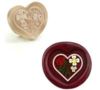 Wax Seal Stamps Heart Rose Floral With Love Blessed Words Mixed Pattern DIY Scrapbooking Invitation Envelope Card Craft-12