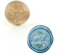 Wax Seal Stamps Heart Rose Floral With Love Blessed Words Mixed Pattern DIY Scrapbooking Invitation Envelope Card Craft-35