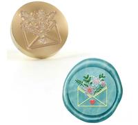 Wax Seal Stamps Heart Rose Floral With Love Blessed Words Mixed Pattern DIY Scrapbooking Invitation Envelope Card Craft-37