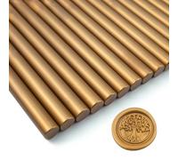 Wax Seal Stick, Tomgenrine 15 Pieces Glue Gun Wax Seal Sticks,for Letter Greeting Cards Wine Sealing Crafts Making Wedding and Party Invitations(Brown)