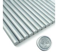 Wax Seal Stick, Tomgenrine 15 Pieces Glue Gun Wax Seal Sticks,for Letter Greeting Cards Wine Sealing Crafts Making Wedding and Party Invitations(Silver)