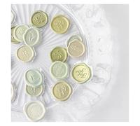 Wax Seal Stickers 18pcs Vintage Wax Seal Stamp Stickers DIY Scrapbooking Journal Planner Decoration Stationery Kawaii Envelope Sealing Tags(Rose Red)