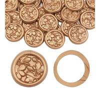 Wax Seal Stickers 25pcs - 3D Wedding Invitation Envelope Botanical, Self- Adhesive Light Gold