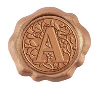 Wax Seal Stickers 25pcs Letter A Wax Seal Stickers for Envelope Initial Floral Self-Adhesive Alphabet Wedding Invitation Xmas Halloween(AECH03-08977)