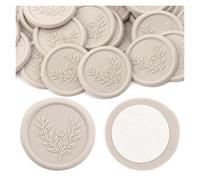 Wax Seal Stickers 25PCS Wax Seal Stickers - Rosemary, Flowering Branch Wedding Invitation Envelope Seal Stickers, Self Adhesive Neutral Line(Color2)