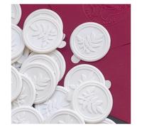 Wax Seal Stickers 30 Pieces Wax Seal Sticker Peony with Love Leaf Envelope Seal Stickers Self Adhesive Bronze Gold White Stickers for Wedding(Burgundy)