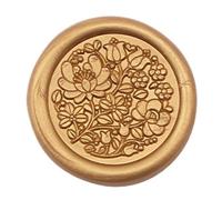 Wax Seal Stickers 50cs Self-Adhesive Flowers Pattern Envelope Sticker for Wedding Invitations Greeting(Color 01)