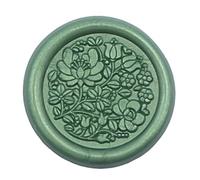 Wax Seal Stickers 50cs Self-Adhesive Flowers Pattern Envelope Sticker for Wedding Invitations Greeting(Color 02)