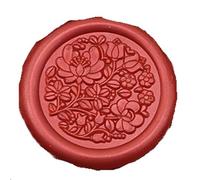 Wax Seal Stickers 50cs Self-Adhesive Flowers Pattern Envelope Sticker for Wedding Invitations Greeting(Color 05)