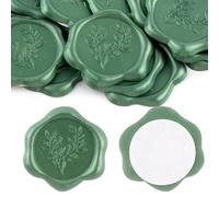 Wax Seal Stickers Eucalyptus Wedding Invitation Envelope Seal Stickers, 20 PCS Green Self- Adhesive Olive Stickers, Perfect for Invitation, Envelopes, Gift Wrapping, Christmas Decorations