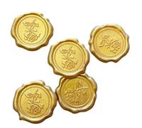 Wax Seal Stickers Wax Seal Stickers 10pcs Personalized Exquisite DIY Wedding Invitation Round Self Adhesive Envelope(Color 07)