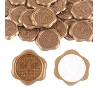 Wax Seal Stickers Wax Seal Stickers 30pcs Text Style Botanical Self-Adhesive Wedding Invitation Envelope Gold(Style 02)