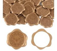Wax Seal Stickers Wax Seal Stickers 30pcs Text Style Botanical Self-Adhesive Wedding Invitation Envelope Gold(Style 03)