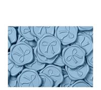 Wax Seal Stickers Wax Seal Stickers 50Pcs Bow Wedding Invitation Envelope, 3D Self Adhesive Stamp Decals(Blue)