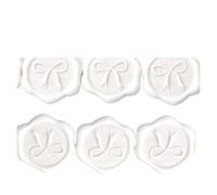 Wax Seal Stickers Wax Seal Stickers 50Pcs Bow Wedding Invitation Envelope, 3D Self Adhesive Stamp Decals(White)