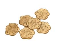 Wax Seal Stickers Wax Seal Stickers 50PCS - Thank You Words Wedding Invitation Envelope, Self- Adhesive Antique Gold