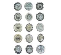 Wax Seal Stickers Wax Seal Stickers Envelope Sticker Self Adhesive Floral Junk Journal Scrapbook Decoration(Color-04)