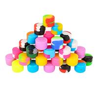Wax Silicone Container Non-Stick 3ml Food Grade Storage Jars for Dab Essential Oil Concentrate Lip Balm Random Color 50PCS Storage Box