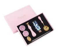 Wax Stamp Kit, Retro Sealing Wax Stamp Set with Detachable Handle, Clear Pattern Engraved Wax Seal for DIY Envelopes Invitations Greeting Cards and Craft Projects