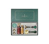 Wax Stamp Seal Kit, Wax Seal Stamp with More Choices and a Complete Set of Tools Exquisite Christmas Wax Seal Stamp for Letter Decorations (Style 9)