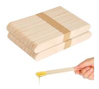 Wax Sticks, 100 Pcs Disposable Wooden Waxing Spatulas, 5.9 Inch Premium Wax Applicator Sticks for for Body, Face, Eyebrow, Lip Removal, Ideal for Warm & Hot Wax
