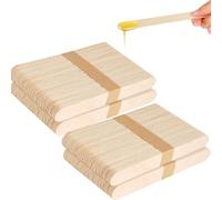 Wax Sticks, 200 Pcs Disposable Wooden Waxing Spatulas, 5.9 Inch Premium Wax Applicator Sticks for Body, Face, Eyebrow, Lip Removal, Ideal for Warm & Hot Wax