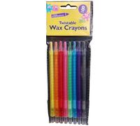 Wax Twistable Colouring Crayons Child Art Craft Drawing (6+2FREE) ️