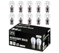 WAXACAR Vehicle Light Bulbs, Multi-Purpose for Tail, Brake, Fog, Indicator, Reverse Lights, 10 Pack, Universal Fit, Halogen, 21W, Compatible with Car, Van, Trailer, Truck, Bike (380 (10 Pack))