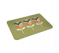 WAXB Carpet Retro Tulip Orange And Olive Green Doormat Carpet Mat Rug Polyester Anti-Slip Floor Decor Bath Bathroom Kitchen Balcony Door Mat Rug Carpet For Kitchen Bathroom Gift