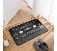 WAXB Door Mat Welcome Mat Retro Cassette Music Tape Floor Mat Multiple Choice Funny Entrance Door Mat Living Room Kitchen Non-Slip Carpet Bathroom Doormat