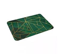 WAXB Doormats Modern Emerald Green Geometric Doormat Carpet Mat Rug Polyester Anti-Slip Floor Decor Bath Bathroom Kitchen Bedroom Door Mat Rug Carpet For Kitchen Bathroom Gift