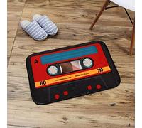 WAXB Floor Mat 3D Printing Doormat Doormat Retro Cassette Music Tape Floor Mat Rugs Anti-Slip Carpet Entrance Welcome Mat Bathroom Home Decorattion