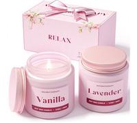 Waxcanpy Candles Gifts for Women, Soy Candle Gift Set, Pink Candles Gifts for Her, 2 Pack Aromatherapy Candle for Relaxing, Stress Relief & Home Decor