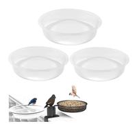 WAXCMXYH Plastic Round Bird Feeder Water Bowl, Wild Birds Seed Feeding Station Tray Bird Bath Bowl, Garden Bird Water Dish Birdbath for for Birds Outside Outdoors