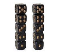 WAXCMXYH Skull Dice Set,3D Skull D6 Dice,Gothic Skull D6 Dice Decorative Black Skull Dice Skeleton Dice Decorative Death,Halloween